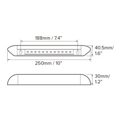10INCH LED AWNING LIGHT AMBER LIGHTING
