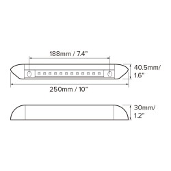 10INCH SINGLE ROW LED AWNING LIGHT COOL WHITE