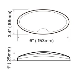 LED Oval Porch Light Waterproof