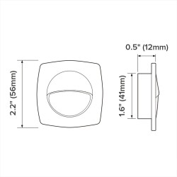 Schwarze LED-quadratische Stufenleuchte