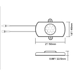 Black LED Sensor Light