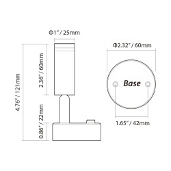12V Swivel Reading Light, with USB Charger, Cool White and Blue