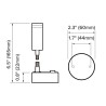 12V Flexible Reading Light, with USB Charger, Cool White and Blue