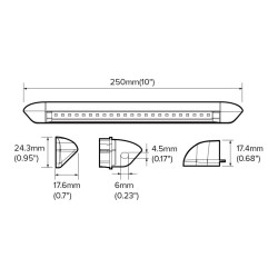 10INCH SLIMLINE LED AWNING LIGHT